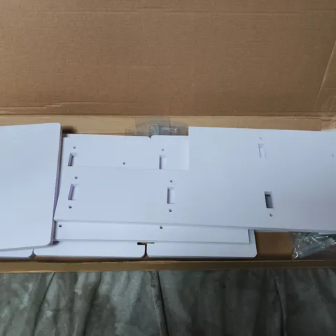 FLAT-PACK WHITE SHELF PANELS – UNASSEMBLED COMPONENTS 