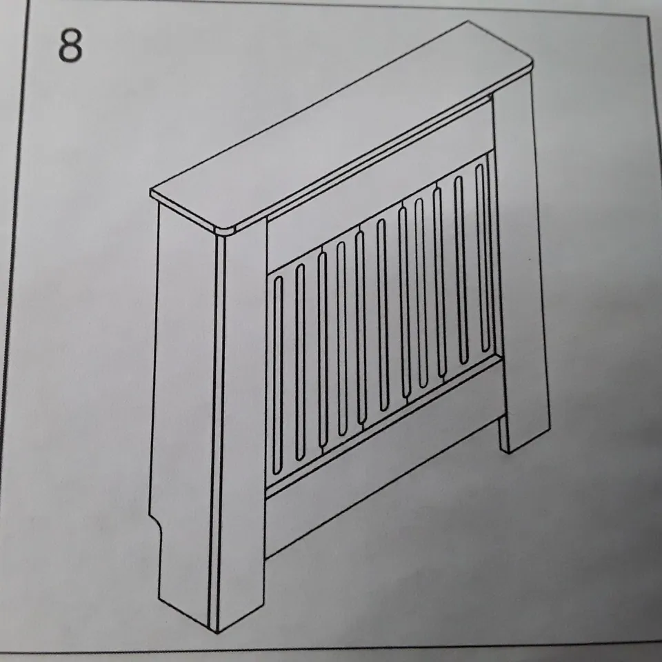 WHITE WOOD RADIATOR COVER