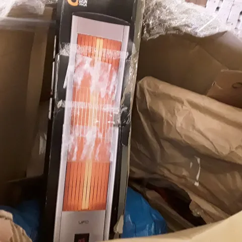 PALLET OF ASSORTED PRODUCTS INCLUDING UFO HEATER, DRYING RACK 