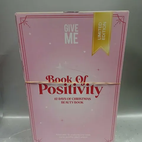 BOXED GIVE ME BOOK OF POSITIVITY 12 DAYS OF CHRISTMAS BEAUTY BOOK