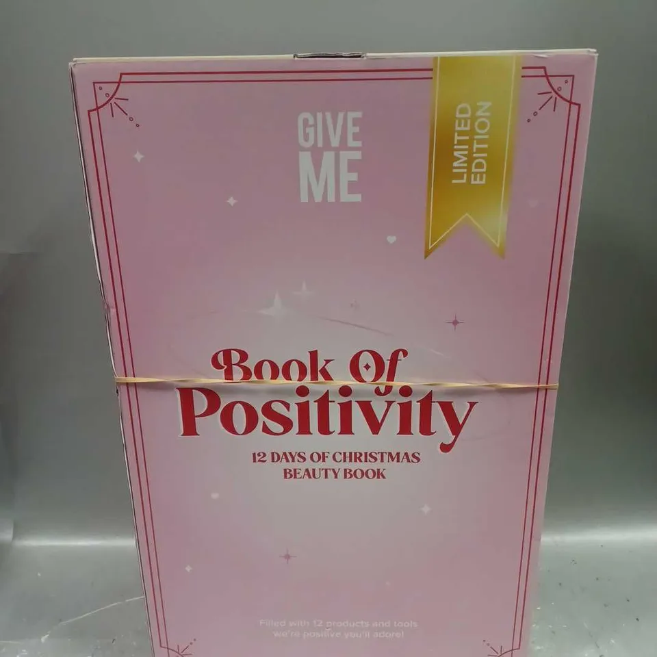 BOXED GIVE ME BOOK OF POSITIVITY 12 DAYS OF CHRISTMAS BEAUTY BOOK