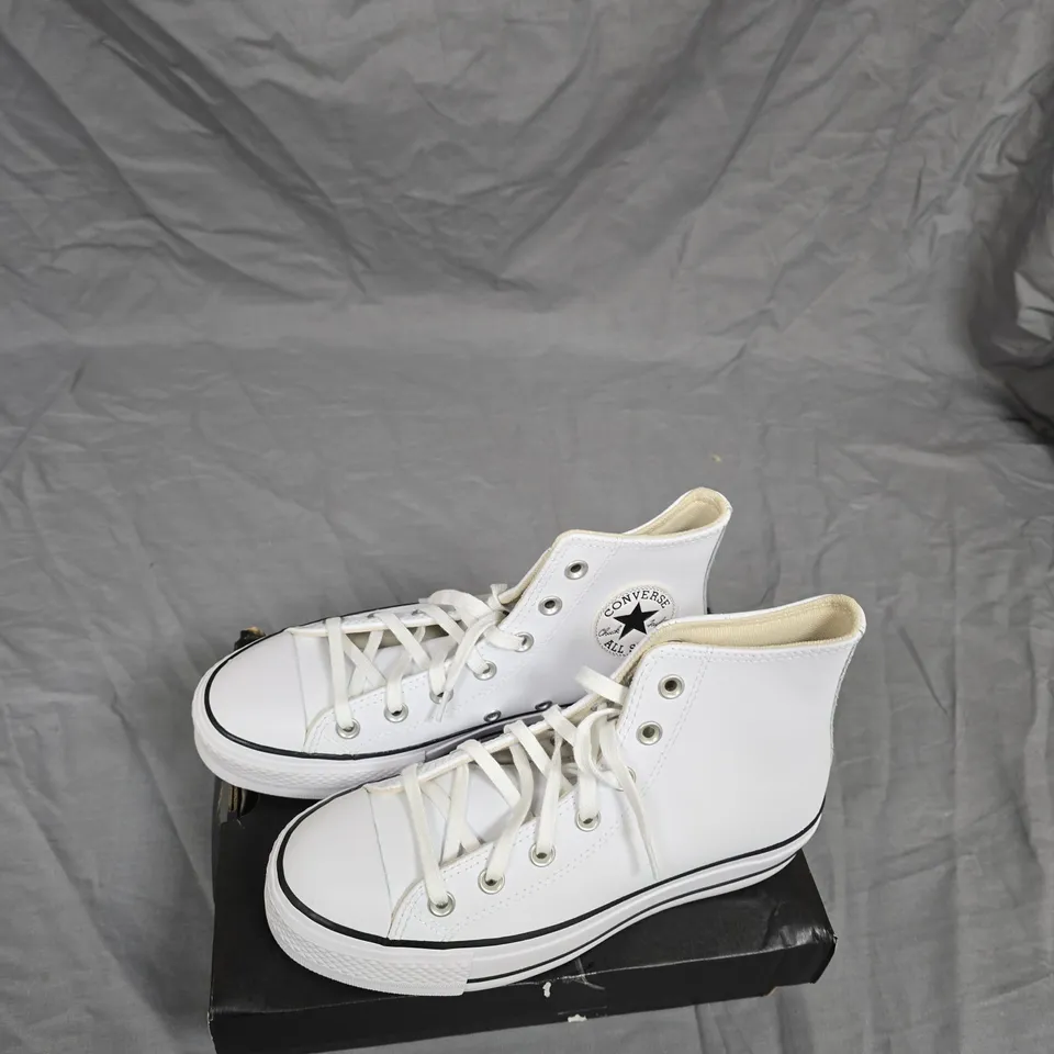 CONVERSE CHUCK TAYLOR ALL STAR HIGH-TOP SNEAKERS – WHITE, UK5 (US7, EU37.5)