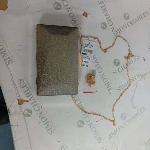QUIZ EVENING BAG GOLD SHIMMER