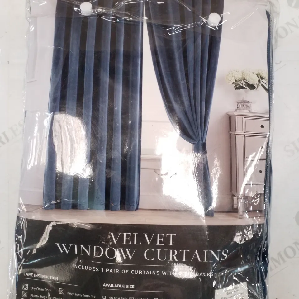STOCKHOLM HEAVY CRUSHED VELVET EYELET SHEER CURTAINS (SET OF 2)