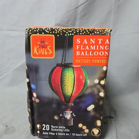 SANTA HOT AIR BALLOON LIGHT CHRISTMAS DECORATION
