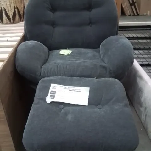 BONHOMME SWIVEL LOUNGE CHAIR AND FOOTSTOOL