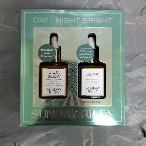 SUNDAY RILEY DAY + NIGHT BRIGHT C.E.O. GLOW FACE OIL & LUNA NIGHT OIL