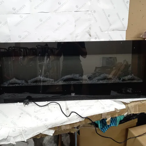 LARGE PLASTIC LOG HEATER FIREPLACE 155CM BOXED