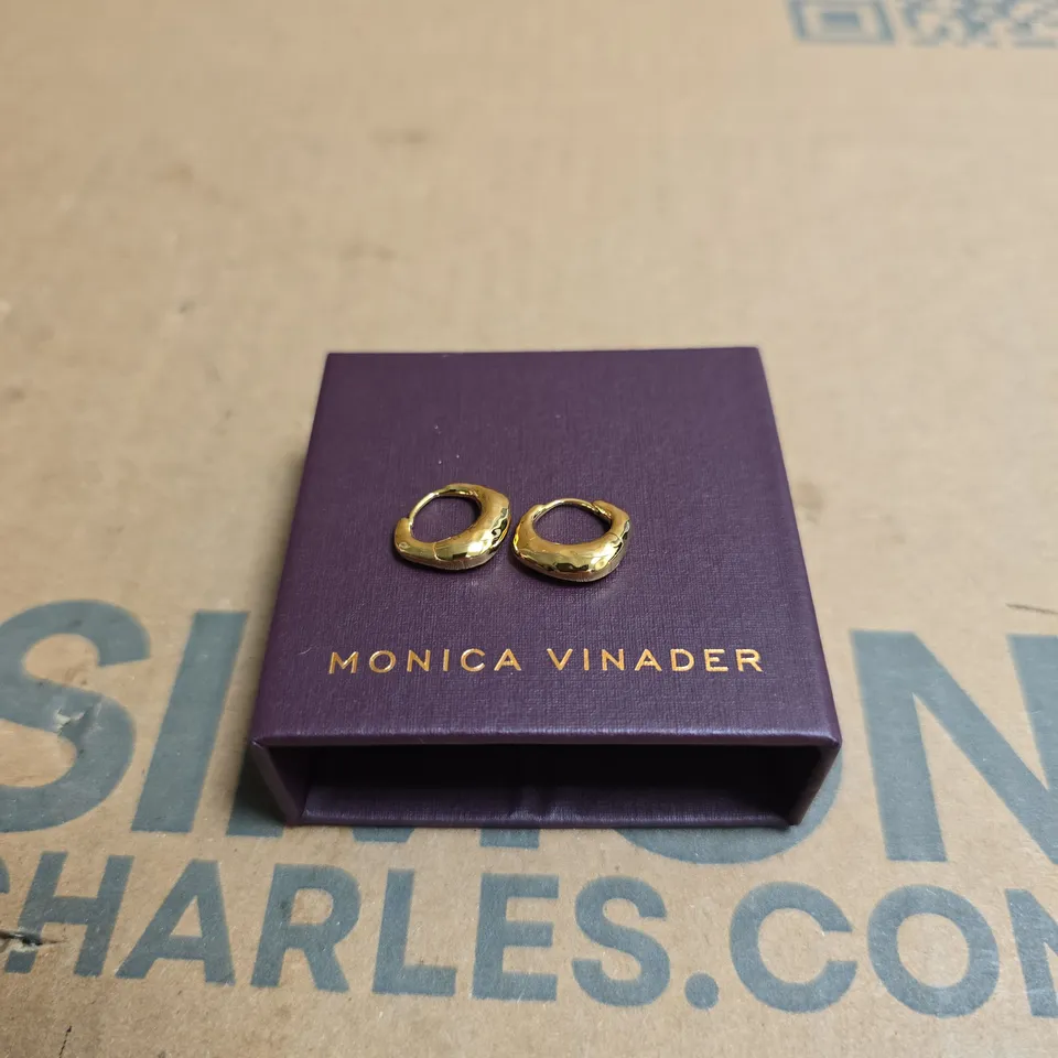 MONICA VINADER GOLD HOOP EARRINGS