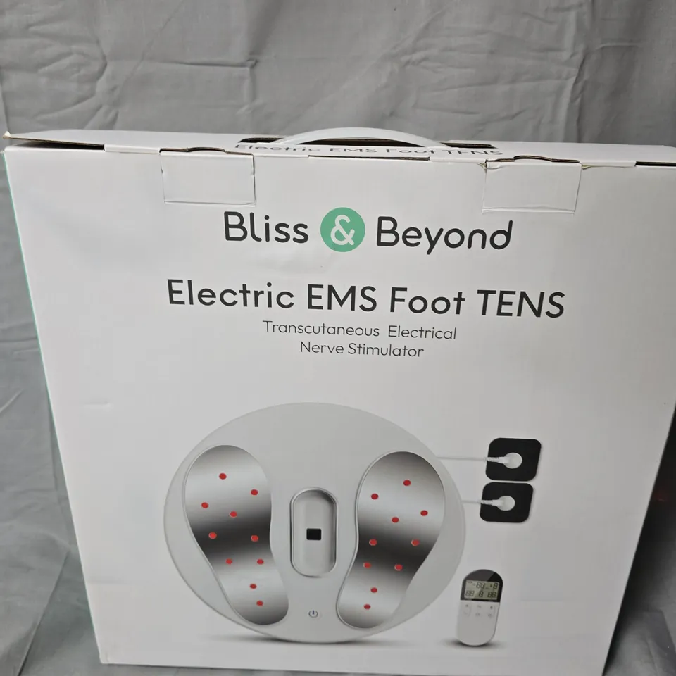 BLISS & BEYOND ELECTRIC EMS FOOT TENS – TRANSCUTANEOUS ELECTRICAL NERVE STIMULATOR