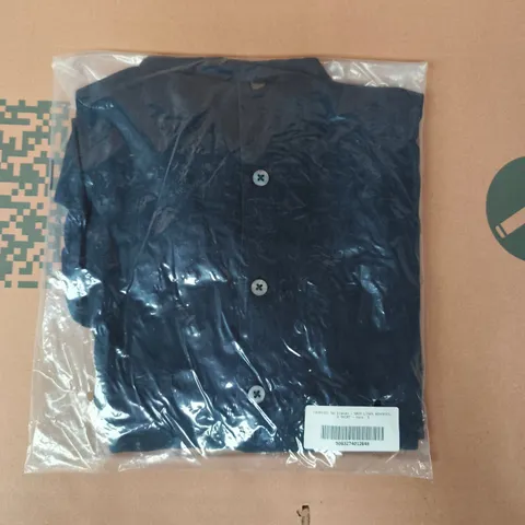 BAGGED NO ELEVEN NAVY LINEN BOYFRIEND SHIRT SIZE SMALL