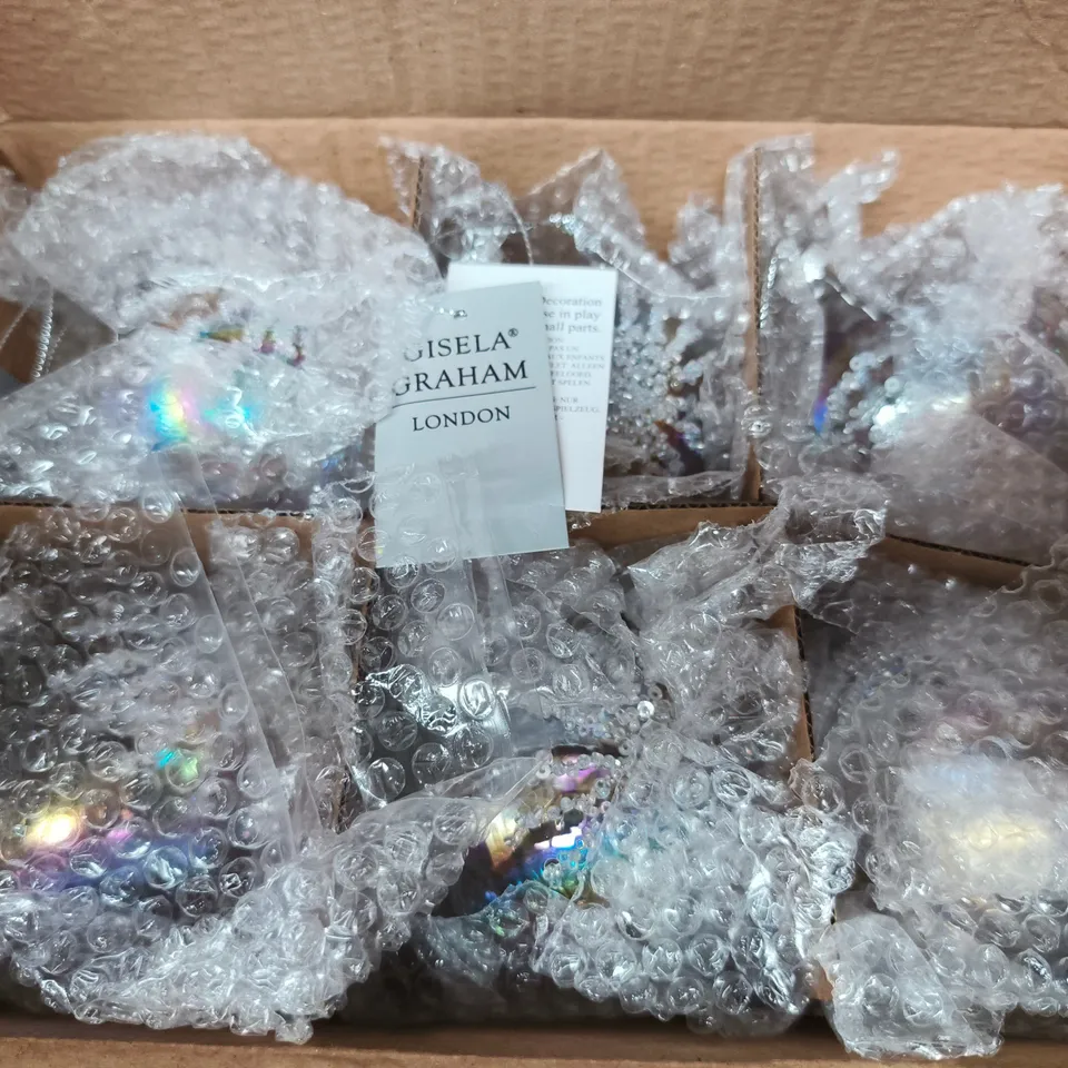 APPROXIMATELY 36 GISELA GRAHAM SNOWFLAKE BAUBLES