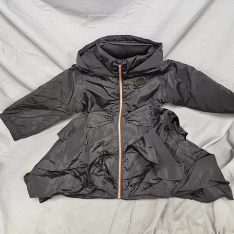 TED BAKER OLDER GIRLS BOW COAT - BLACK - 5YRS