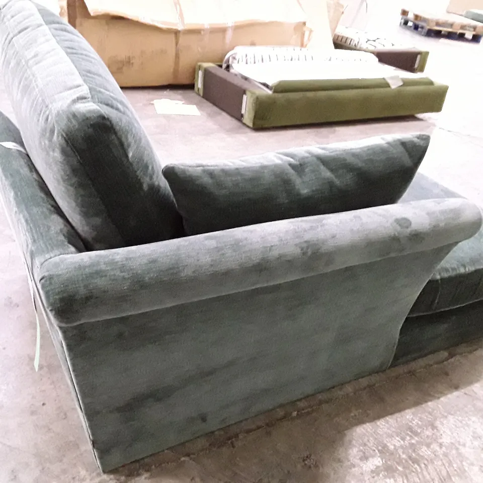 QUALITY DESIGNER SOFA RHF CHAISE SECTION - SEAFOAM FABRIC
