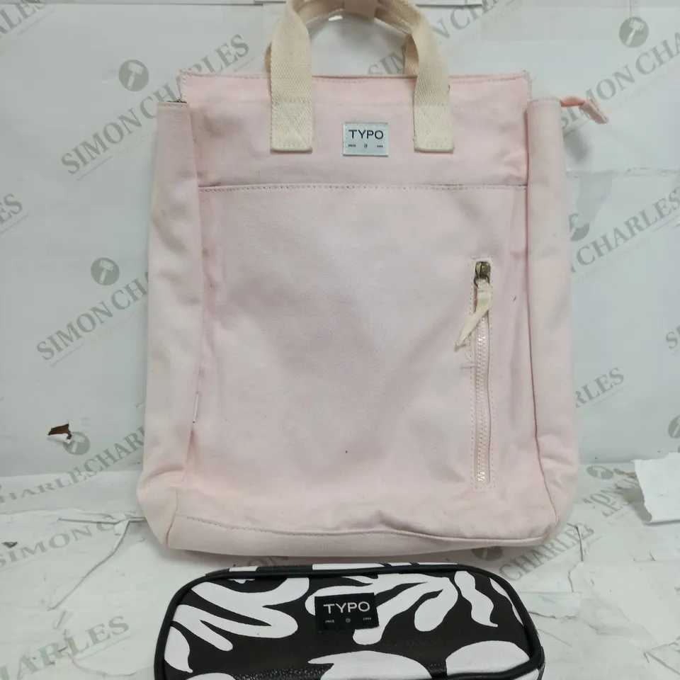 TYPO BAG AND SMALL ACCESSORY POUCH 