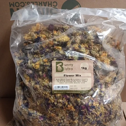 BUNNY BISTRO FLOWER MIX – 1KG RABBIT FOOD TOPPER