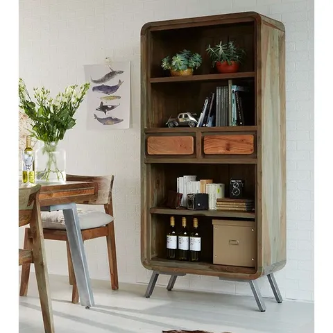 BOXED NUEVA VISTA 180CM H × 85CM W SOLID WOOD STANDARD BOOKCASE