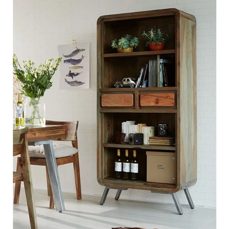 BOXED NUEVA VISTA 180CM H × 85CM W SOLID WOOD STANDARD BOOKCASE