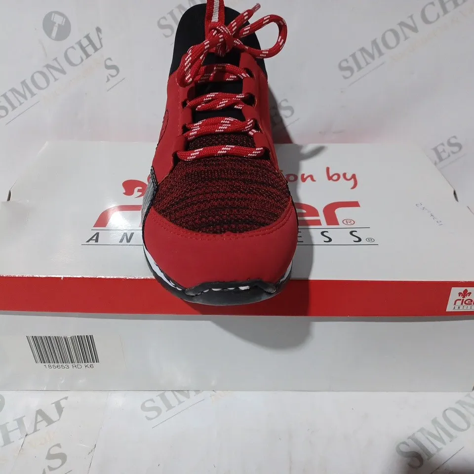 RIEKER RUNNING TRAINERS IN RED SIZE 6