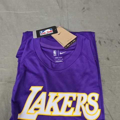 NIKE LAKERS BASKETBALL JERSEY β PURPLE, MENβS LARGE - L