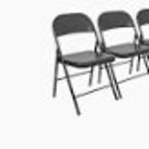 BOXED SET OF 6 FOLDING METAL BEACH CHAIRS - BLACK (3 BOXES)