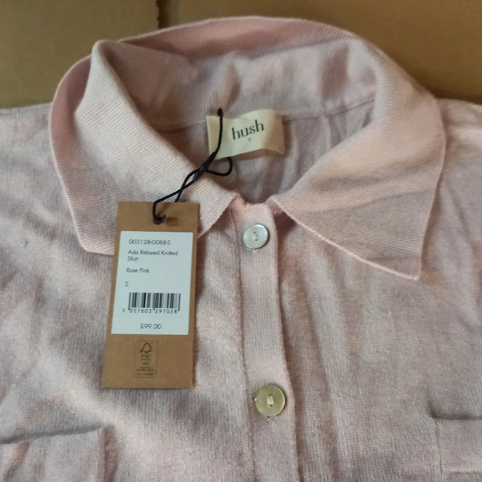 HUSH ADA RELAXED KNITTED SHIRT IN PINK - S