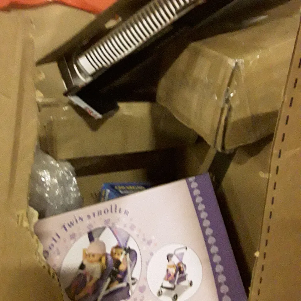 PALLET CONTAINING ASSORTED HOUSEHOLD PRODUCTS INCLUDING ROLL STROLLER, MATTRESS PROTECTOR, INFLATABLE MATTRESS, LADDER UNIT, HEATER ETC