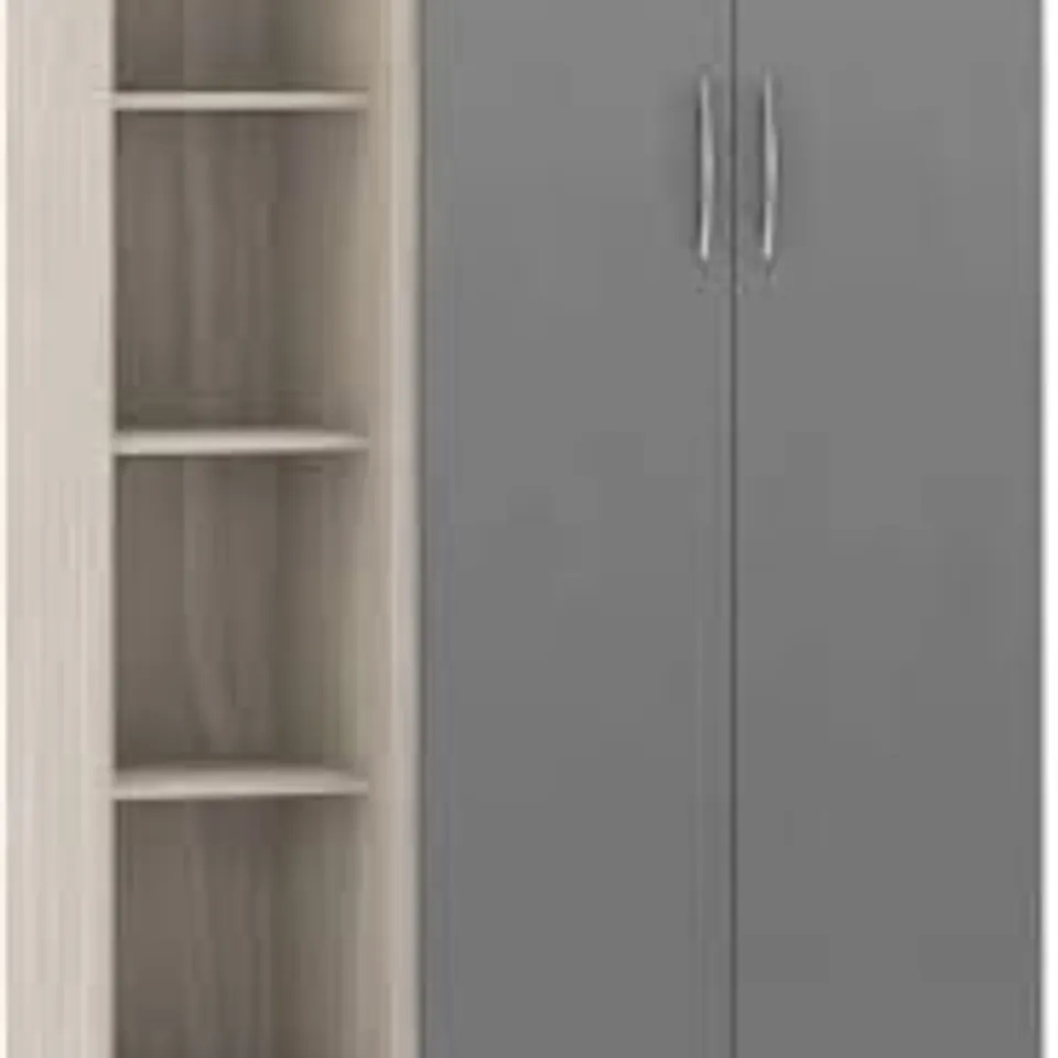 BOXED NEVADA PETITE OPEN SHELF WARDROBE (2 BOXES)