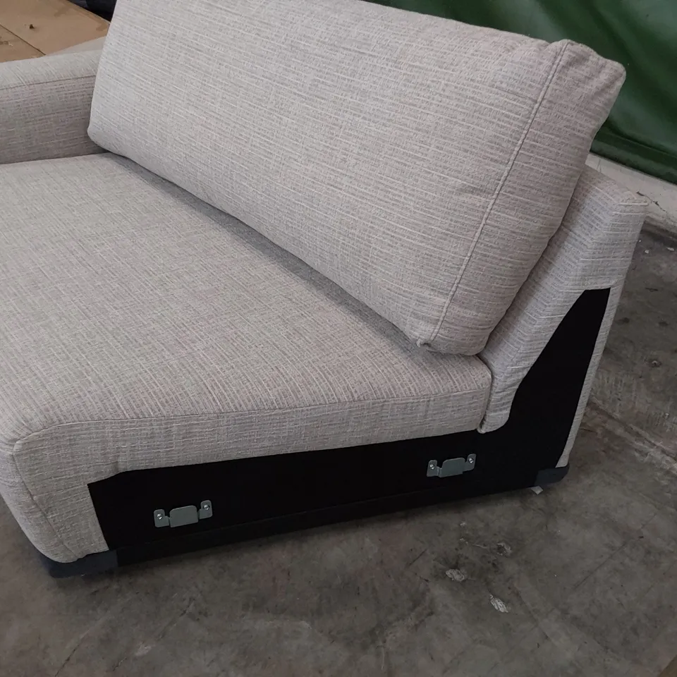 QUALITY BRITISH MANUFACTURED DESIGNER G PLAN FUSION LHF ANGLED SECTION HEATH CLOUD FABRIC 