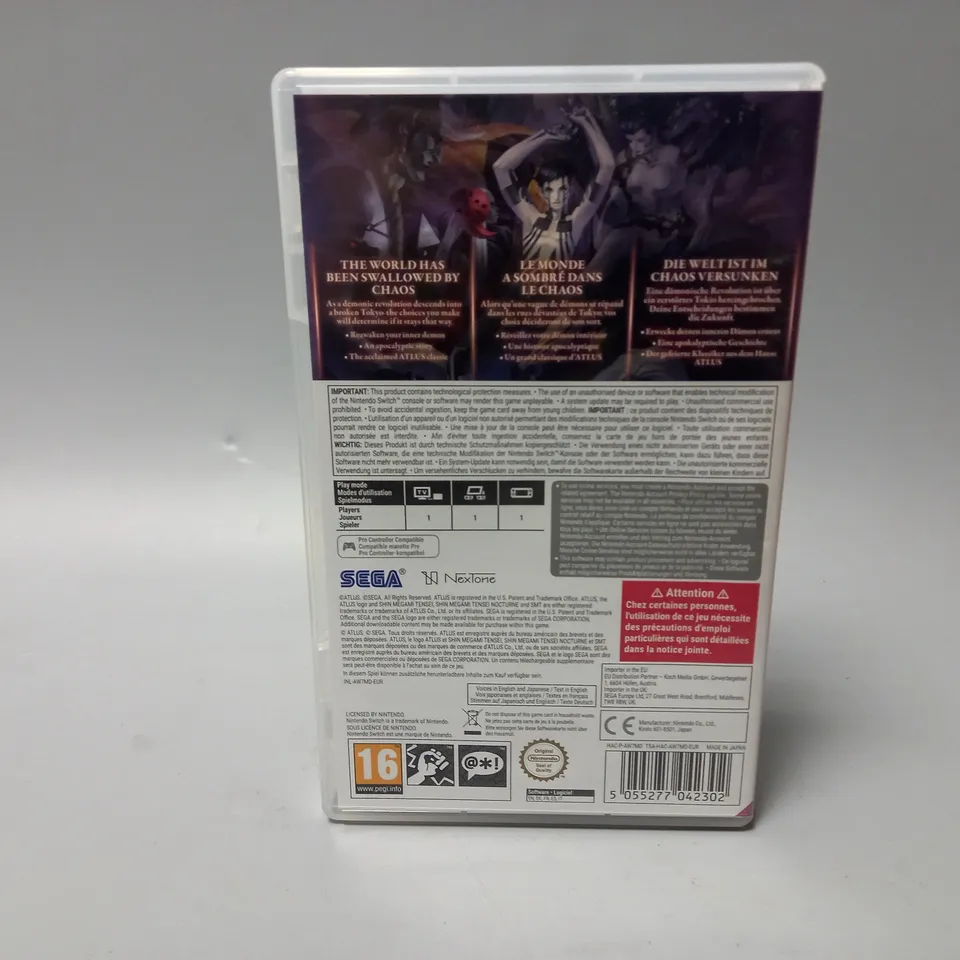 BOXED SHIN MEGAMI TENSEI III HD REMASTER (NINTENDO SWITCH)
