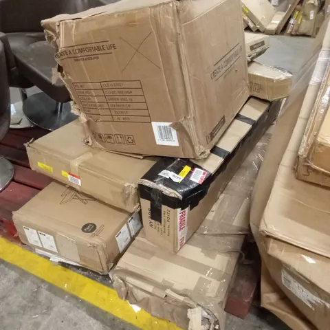 PALLET OF ASSORTED INCOMPLETE FURNITURE PARTS AND PIECES 