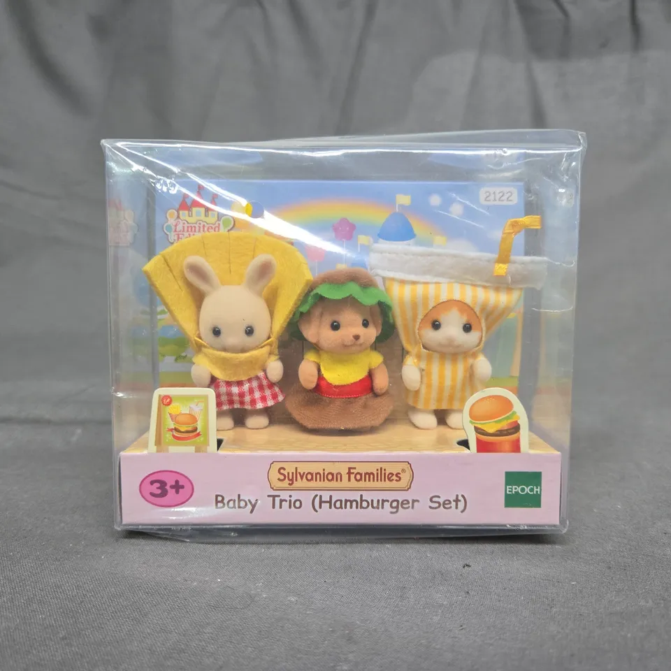 SEALED SYLVANIAN FAMILIES BABY TRIOS HAMBURGER SET