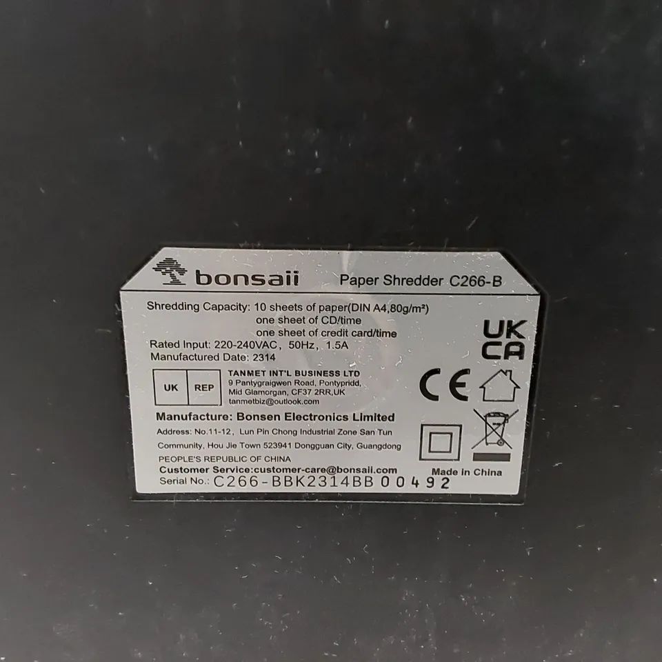 BOXED BONSAI 10 SHEET MICRO-CUT PAPER SHREDDER (1 BOX)