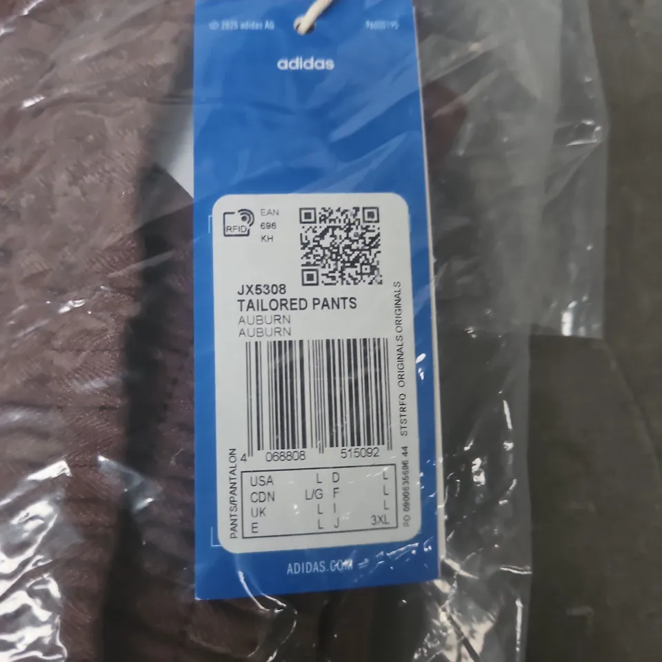BAGGED ADIDAS TAILORED PANTS – AUBURN, UK L