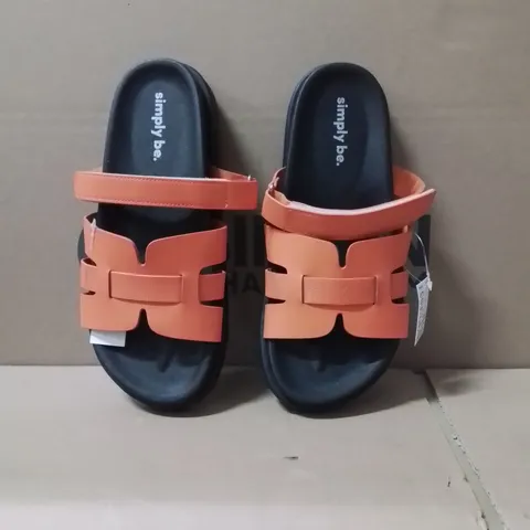 BOXED BRAND NEW APPROXIMATELY 6 SIMPLY BE PARRY WIDE FOOT SHOES ORANGE SIZE 8