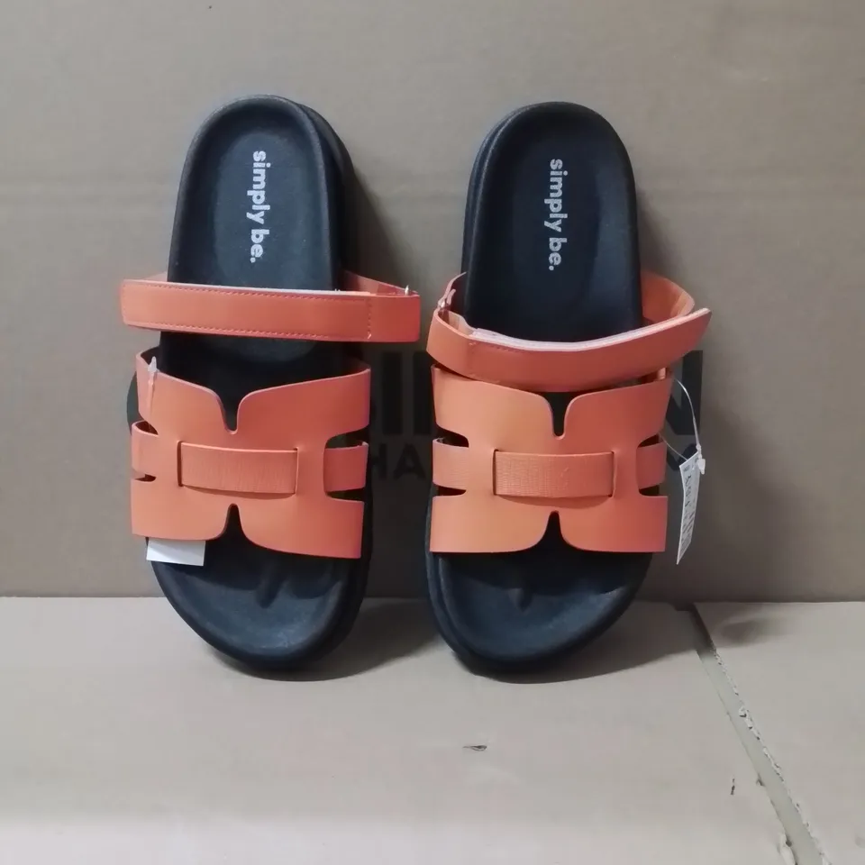 BOXED BRAND NEW APPROXIMATELY 6 SIMPLY BE PARRY WIDE FOOT SHOES ORANGE SIZE 8