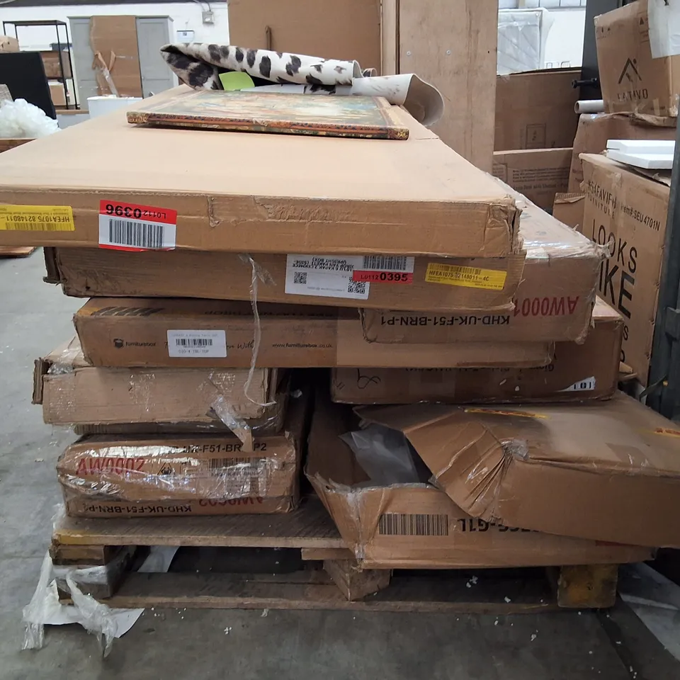 PALLET OF ASSORTED HOUSEHOLD AND FLAT PACK FURNITURE PARTS