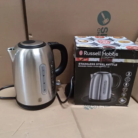 BOXED RUSSELL HOBBS CLASSICS JUG KETTLE - STAINLESS STEEL