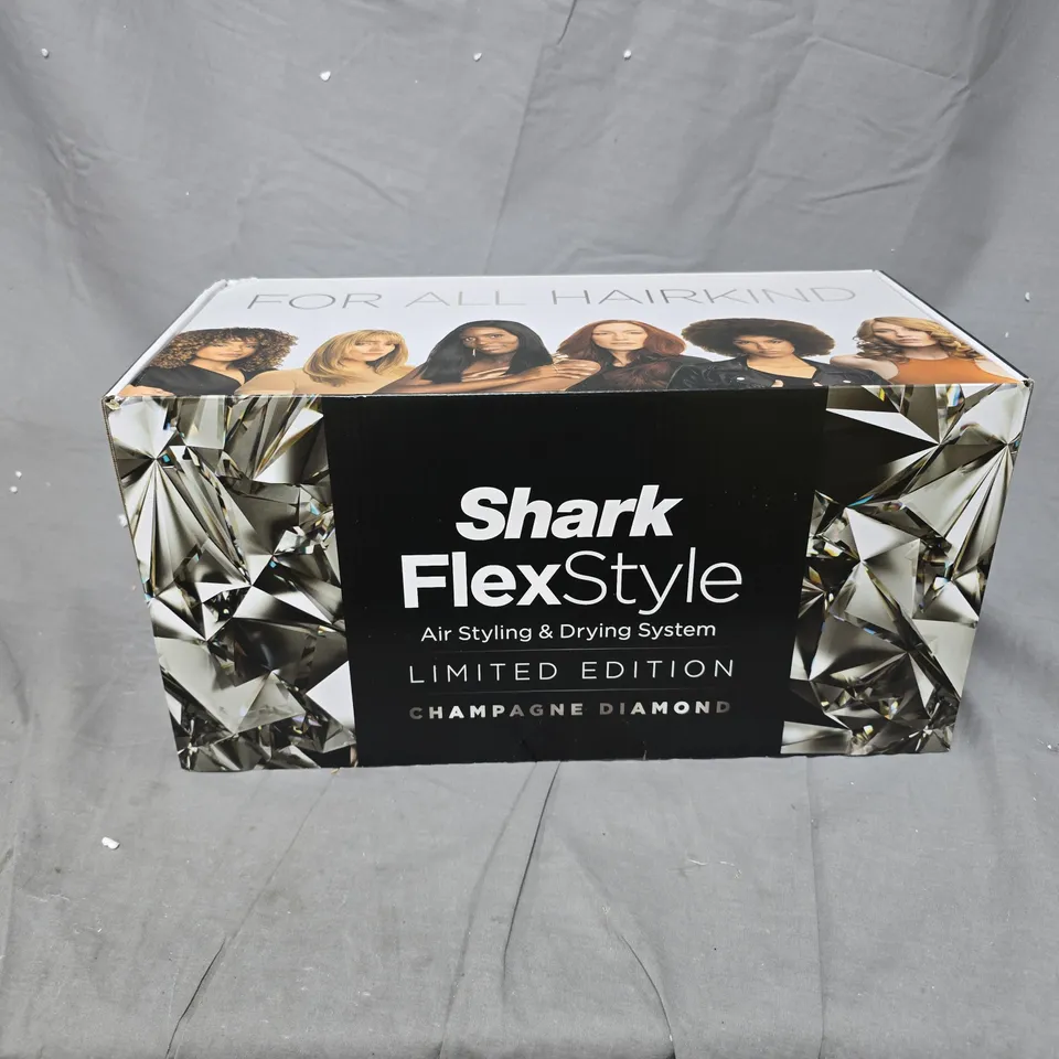 SHARK FLEXSTYLE SPARKLE GOLD DIAMOND LIMITED EDITION AIR DRYER & STYLER – BOXED