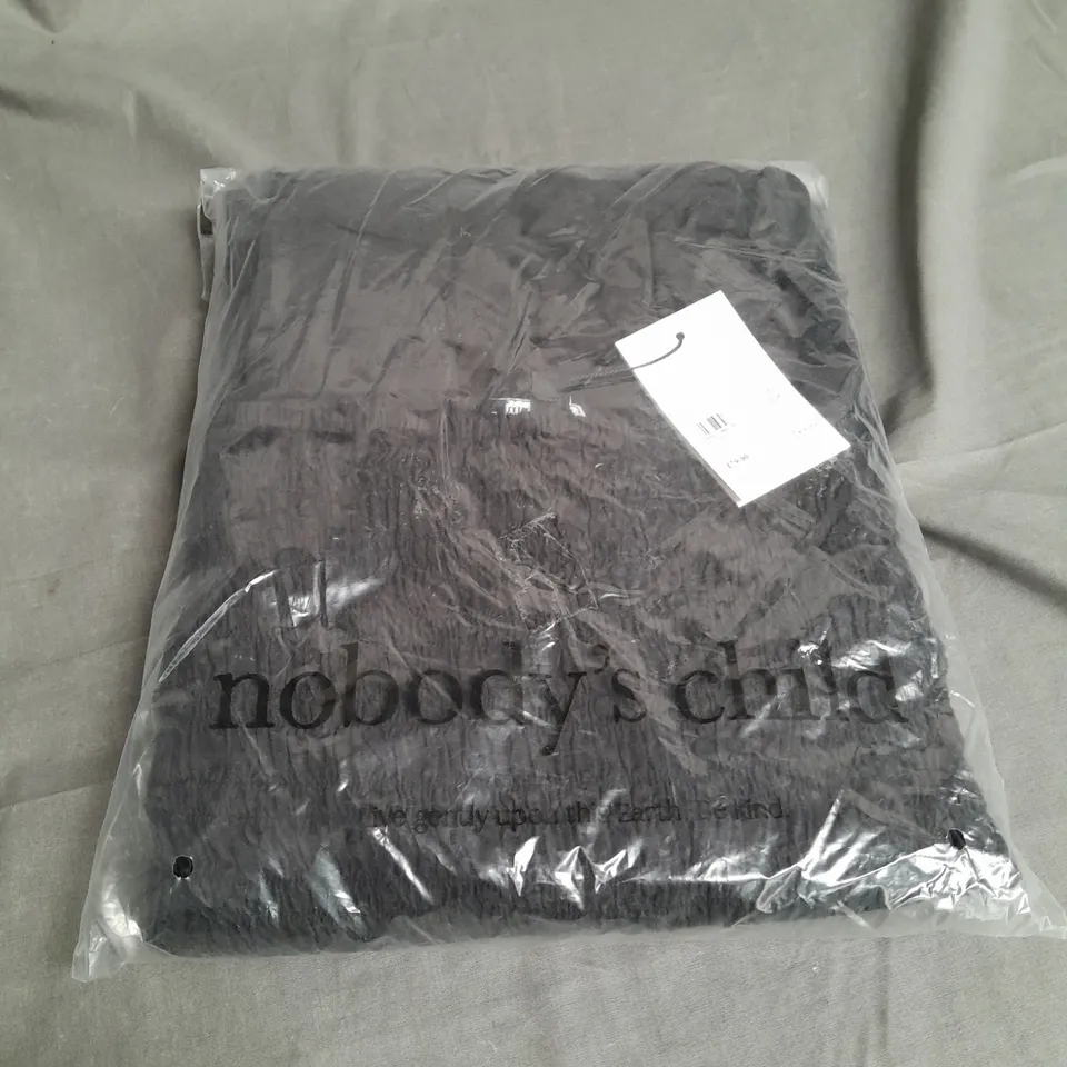 SEALED NOBODYS CHILD SURAYA MIDI DRESS PLAIN BLACK - UK 14