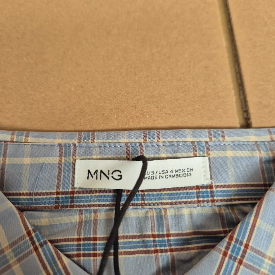 MNG PLAID BUTTON-DOWN SHIRT – UK 8 (US 4)