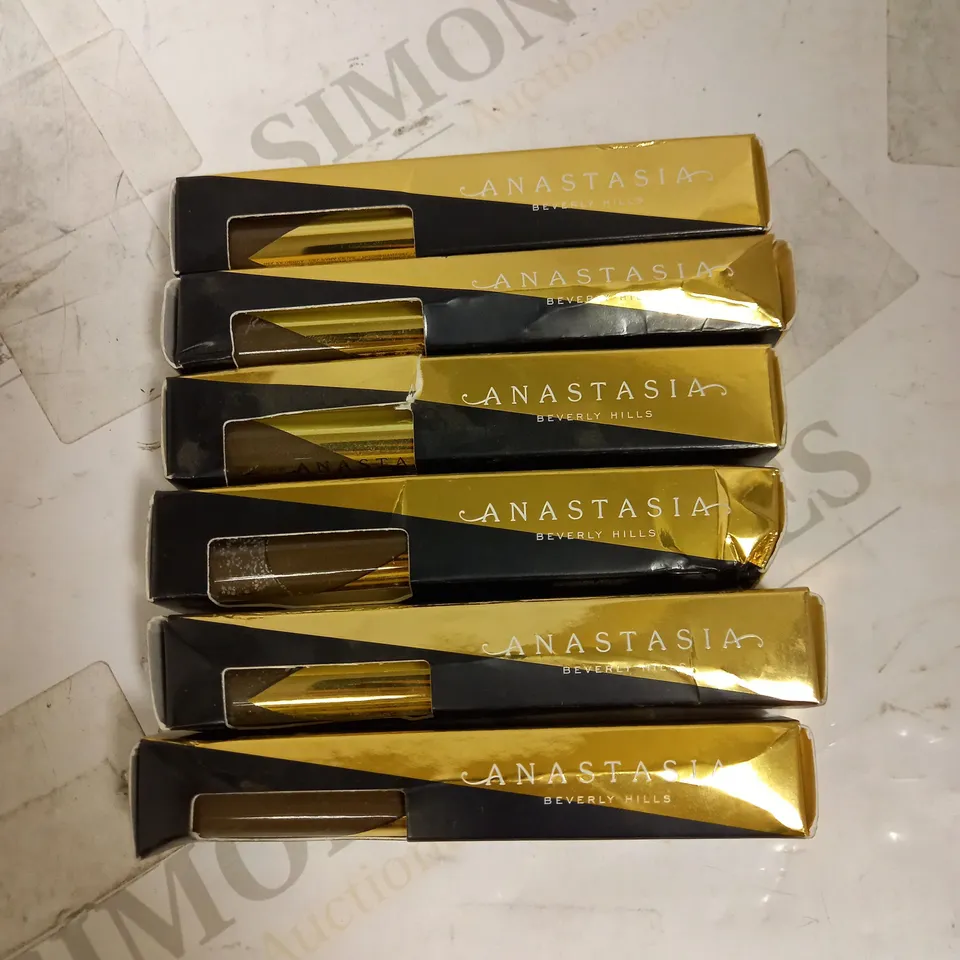 LOT OF 6 ANASTASIA BEVERLY HILLS DIPBROW GEL - MEDIUM BROWN