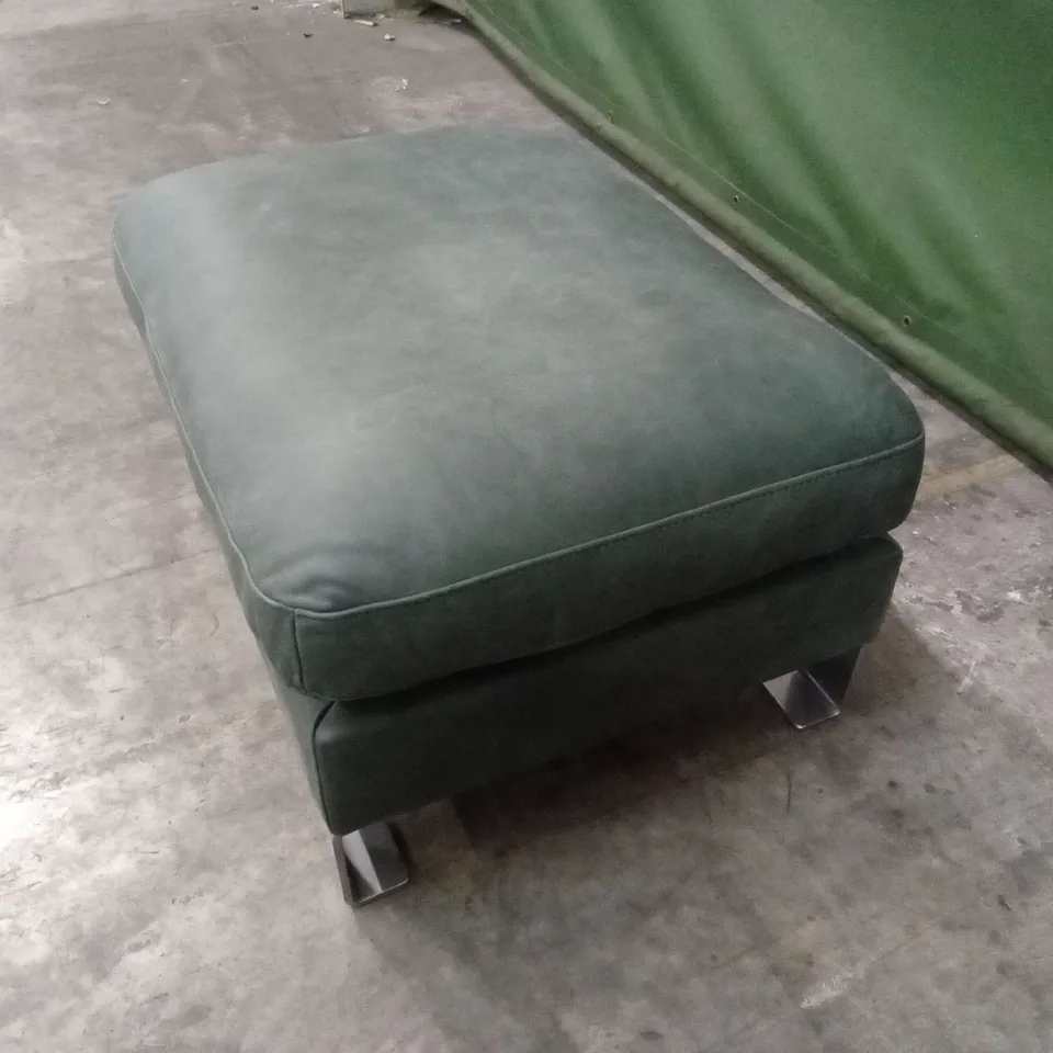QUALITY DESIGNER ITALIAN MADE MERCADANTE REGULAR LEATHER FOOTSTOOL