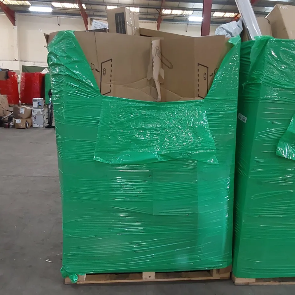 PALLET OF ASSORTED CONSUMER PRODUCTS TO INCLUDE: ELECTRIC CAR CHARGER, HI-FI SYSTEM WITH SPEAKERS, 3-SPEED RECORD PLAYER, ELECTRIC BLANKETS, MOONLIGHT TREASURE BOX GAME MACHINE, BABY ACTIVITY SET ECT