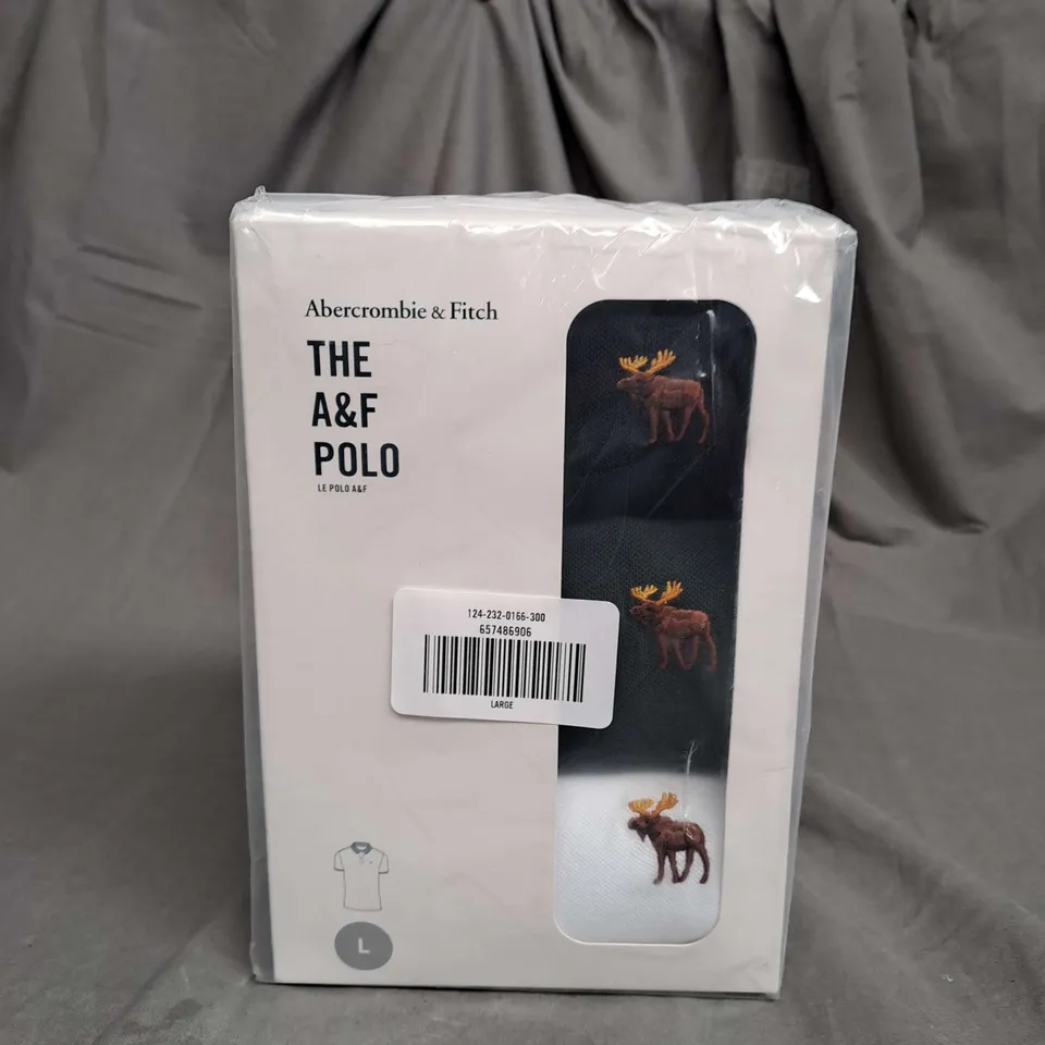 BOXED ABERCROMBIE AND FITCH POLO SHIRTS - X3 - SIZE L