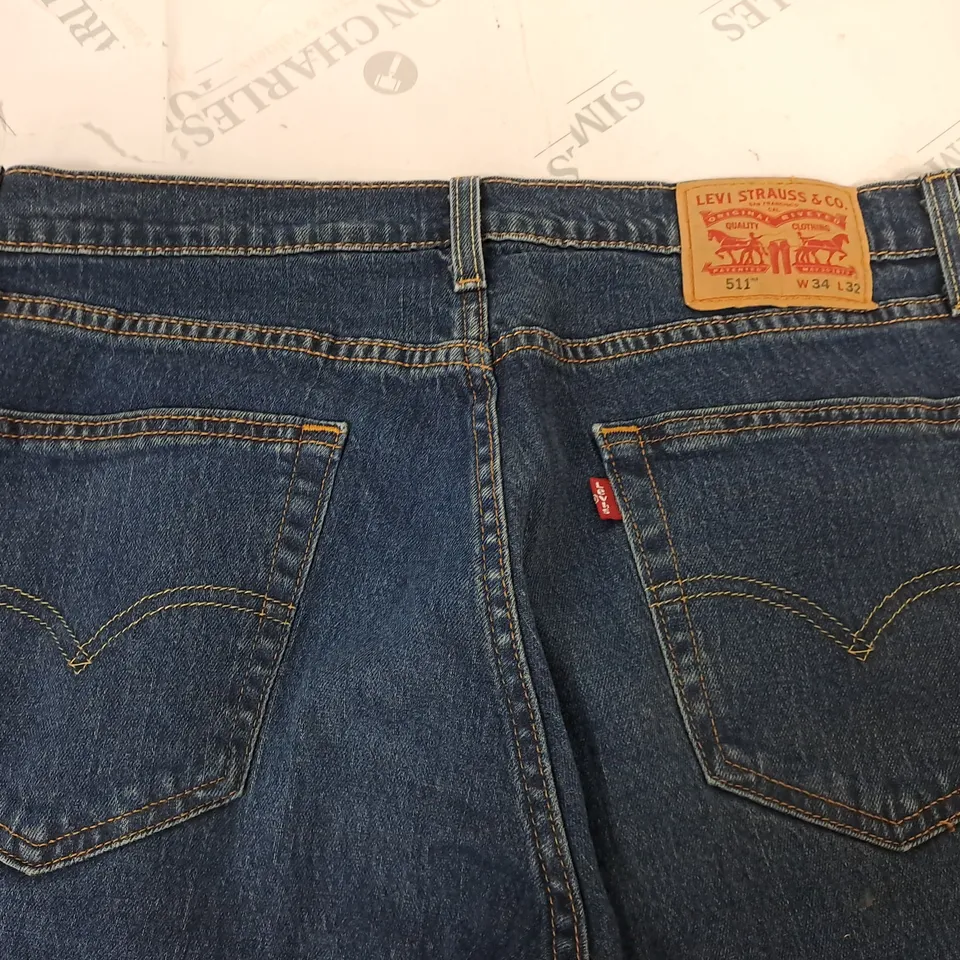 LEVIS 511 BLUE JEANS - W34 L32