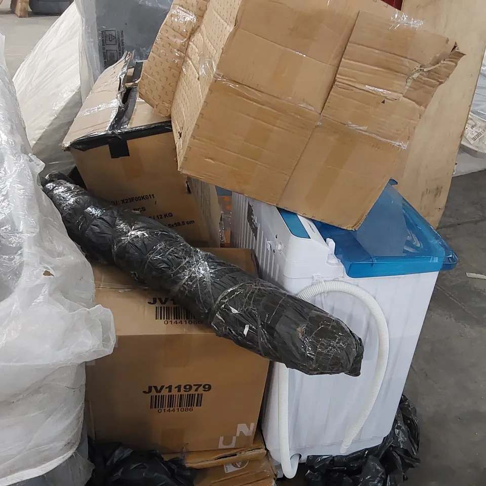 PALLET OF ASSORTED CONSUMER PRODUCTS/FURNITURE PARTS 