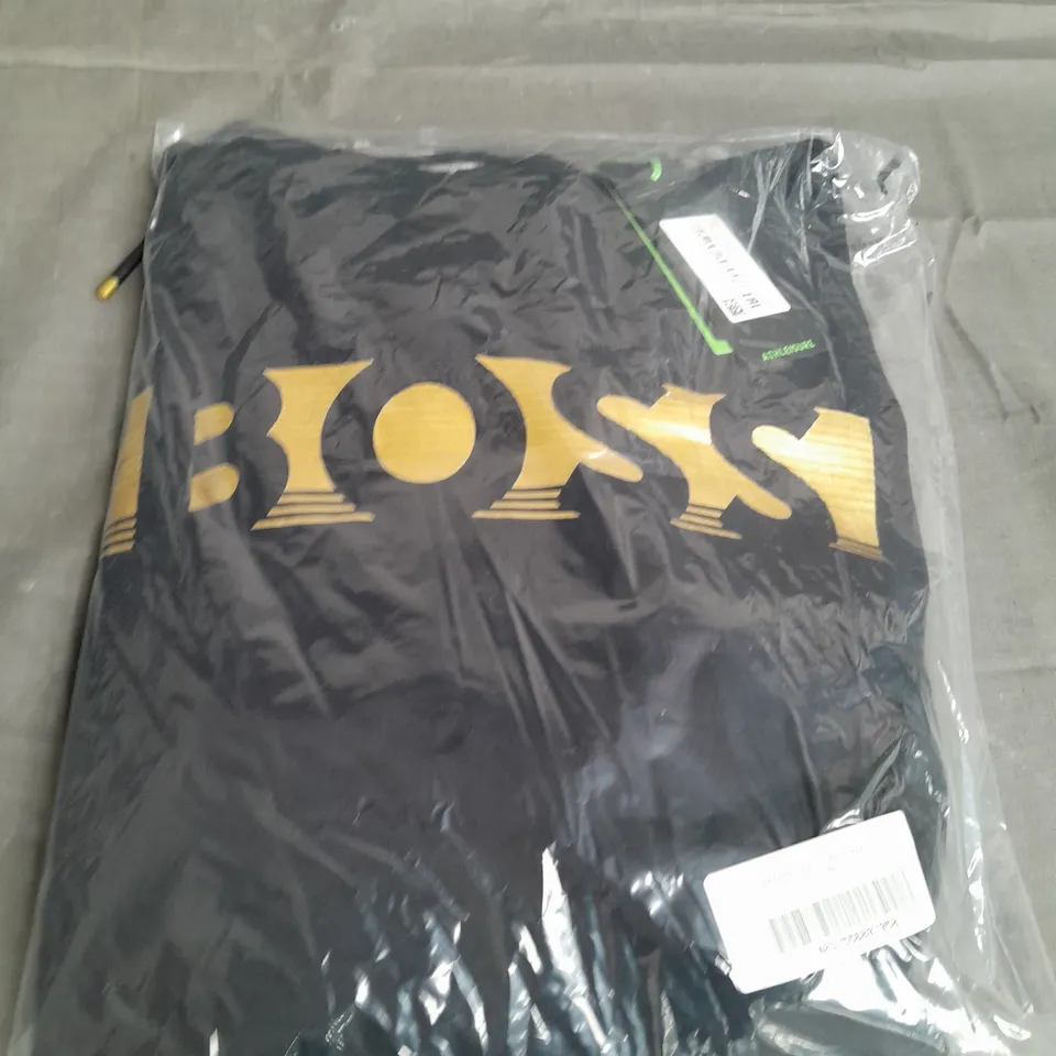 BOSS NAVY BLUE/GOLD HOODIE SIZE L