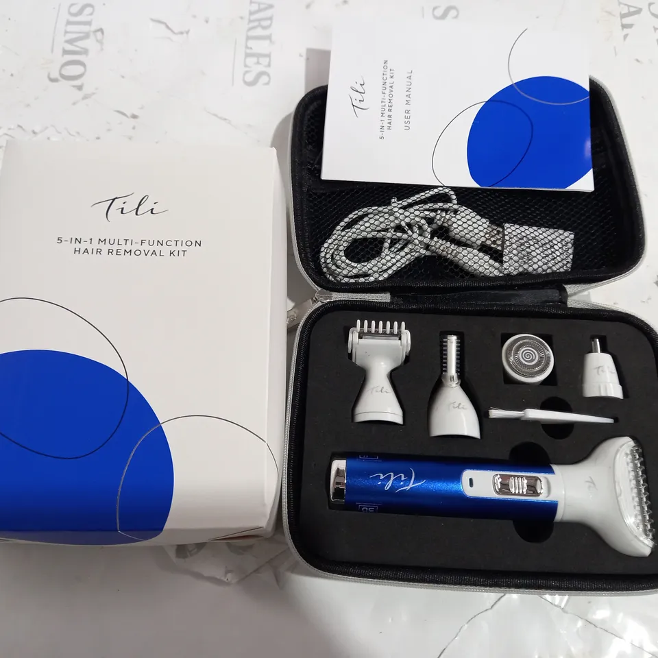 TILI 5-IN-1 MULTI-FUNCTION HAIR REMOVAL KIT - NAVY BLUE