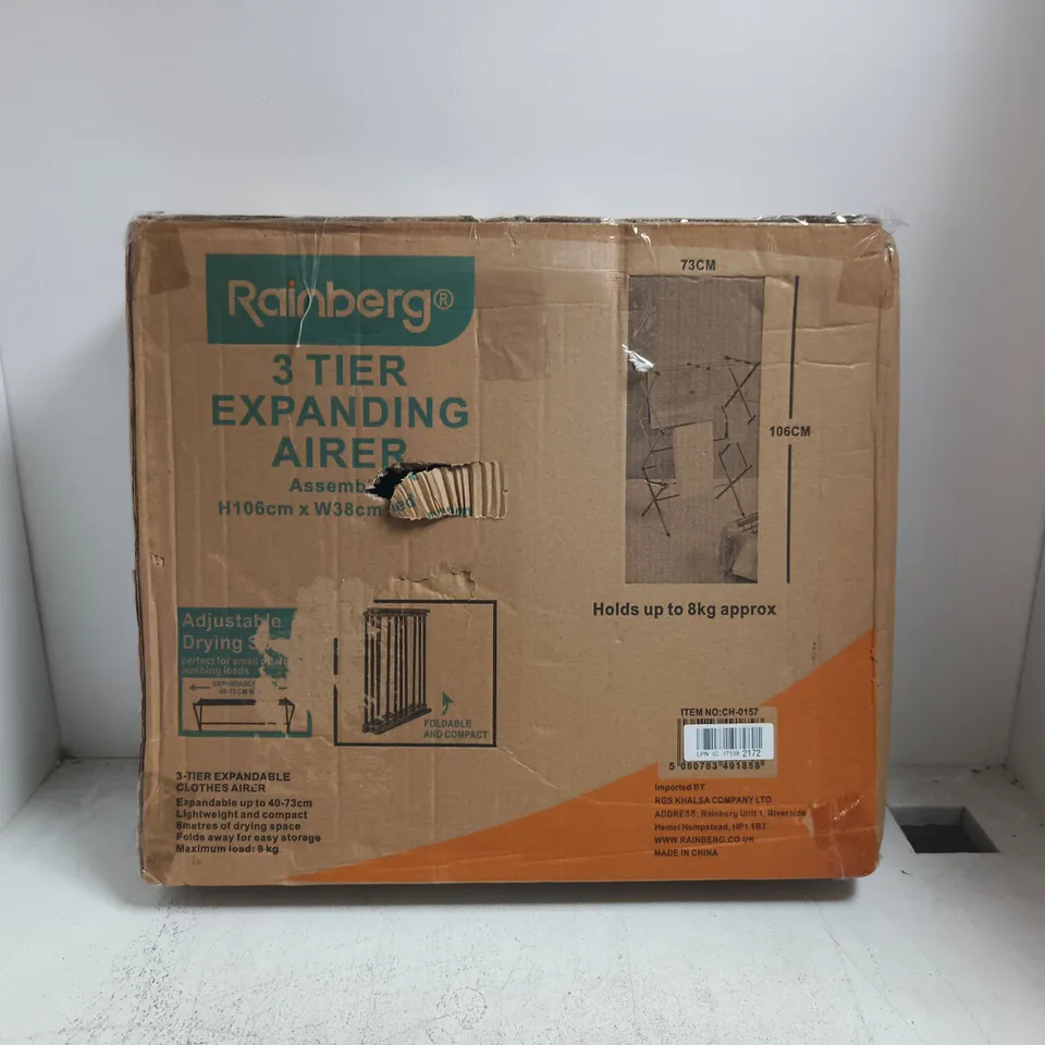BOXED RAINBERG 3-TIER EXPANDING AIRER
